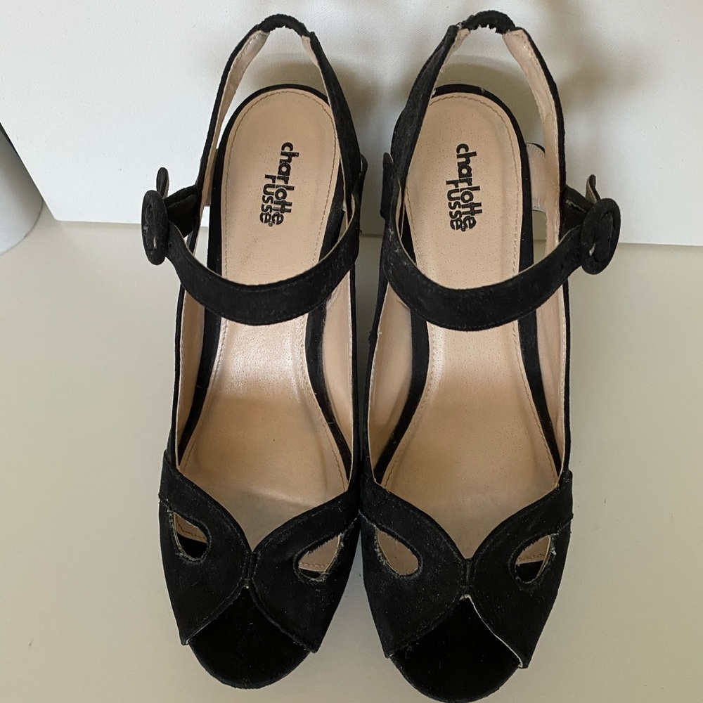 Size 10 Retro Butterfly Heels 70’s Platform Heels
